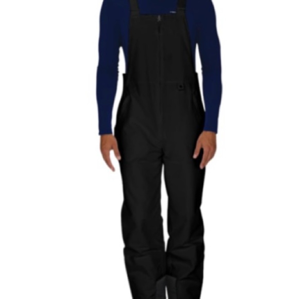 Black Adjustable Strap Jumpsuit with Bib Front